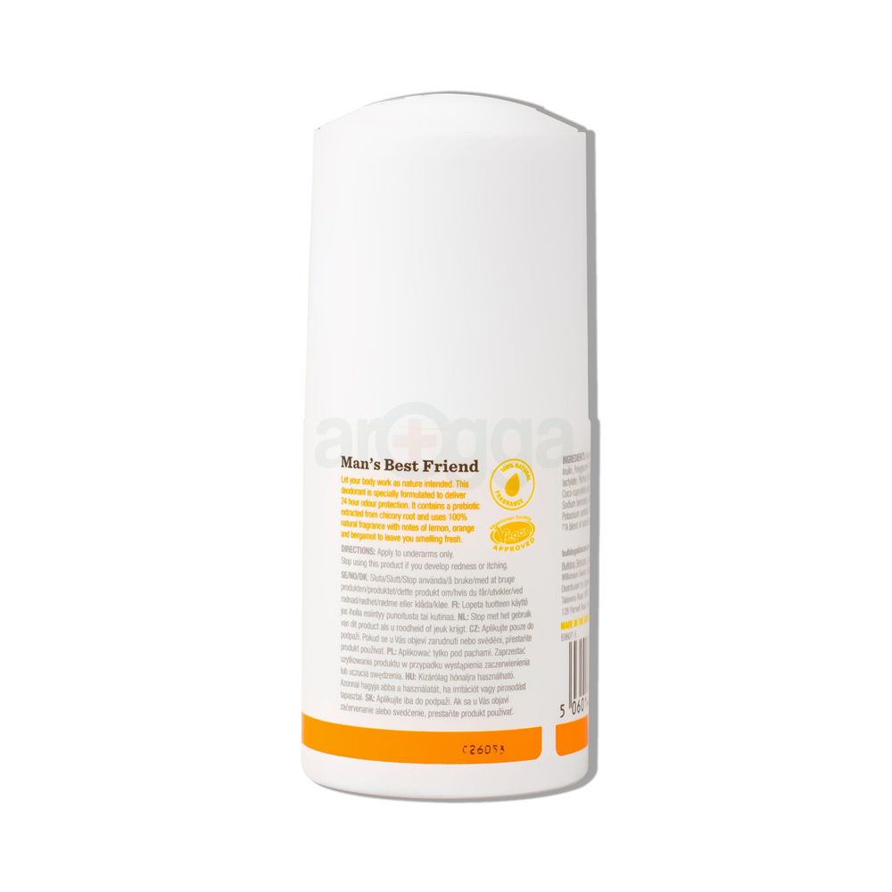 Bulldog Lemon and Bergamot Natural Deodorant for Men with Fresh and Revitalising Scent  