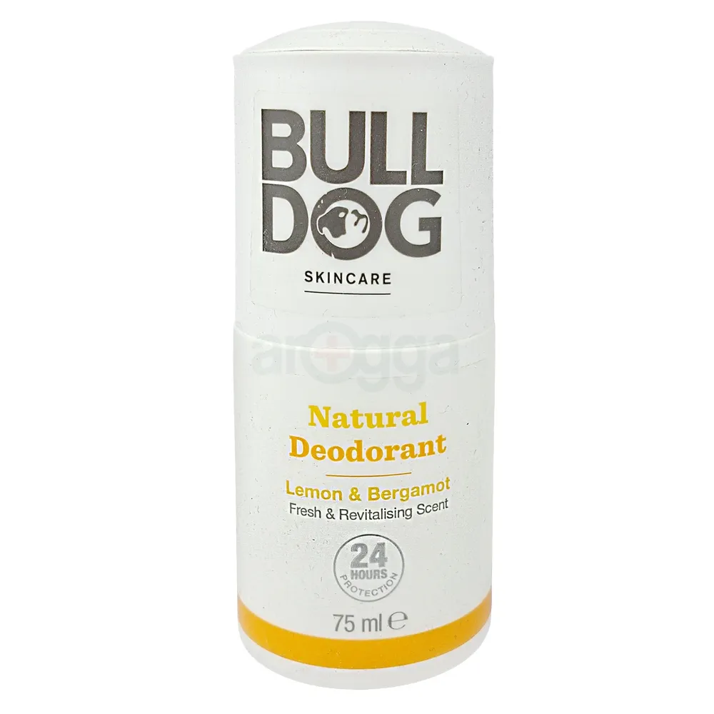 Bulldog Lemon and Bergamot Natural Deodorant for Men with Fresh and Revitalising Scent  
