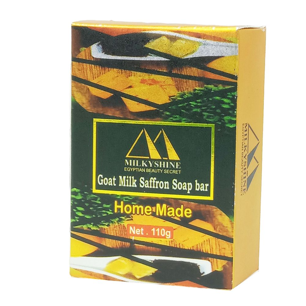 Milkyshine Egyptian Beauty Secret Goat Milk Saffron Soap Bar (Home Made)  