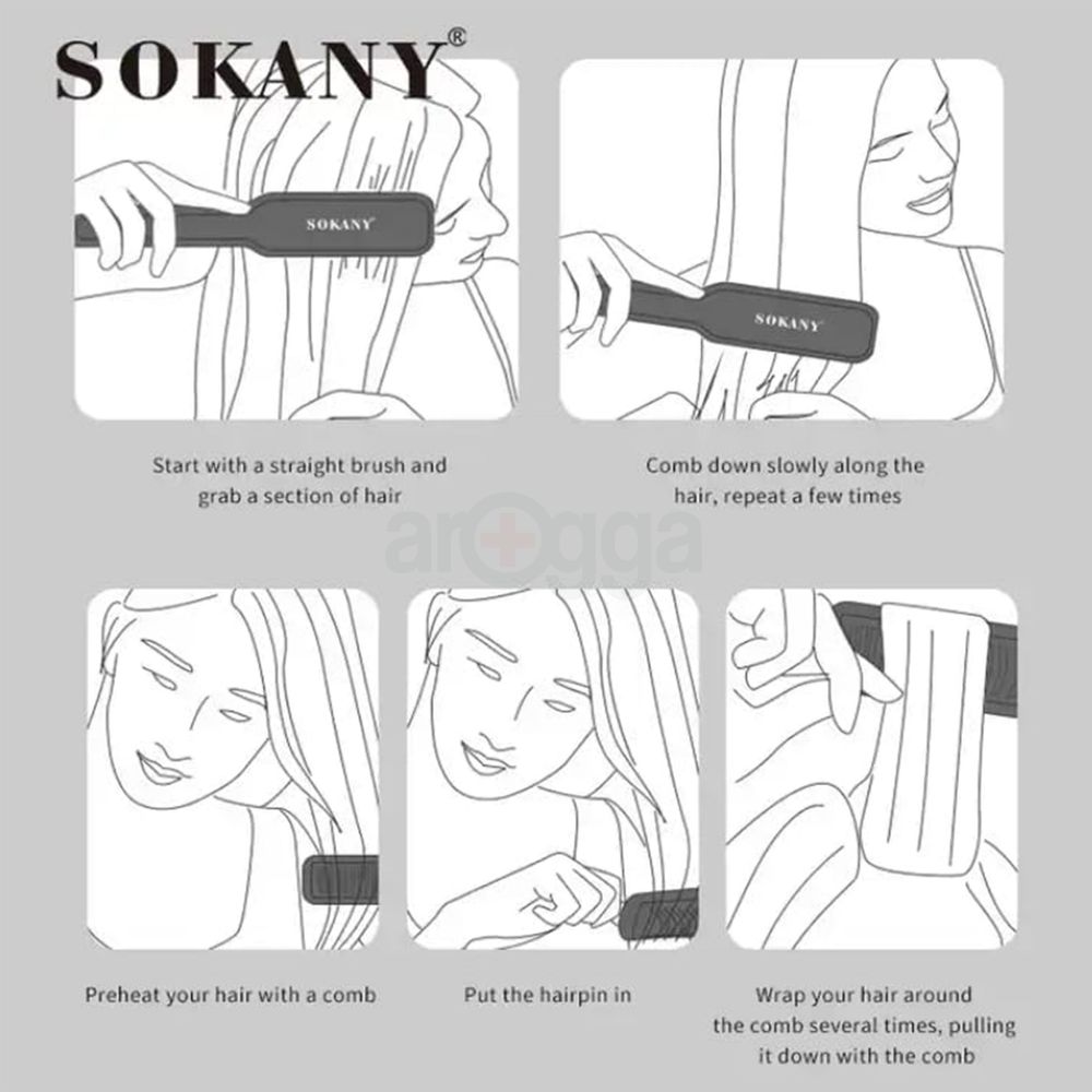 Sokany SK-1008 Hair Straightener Brush  