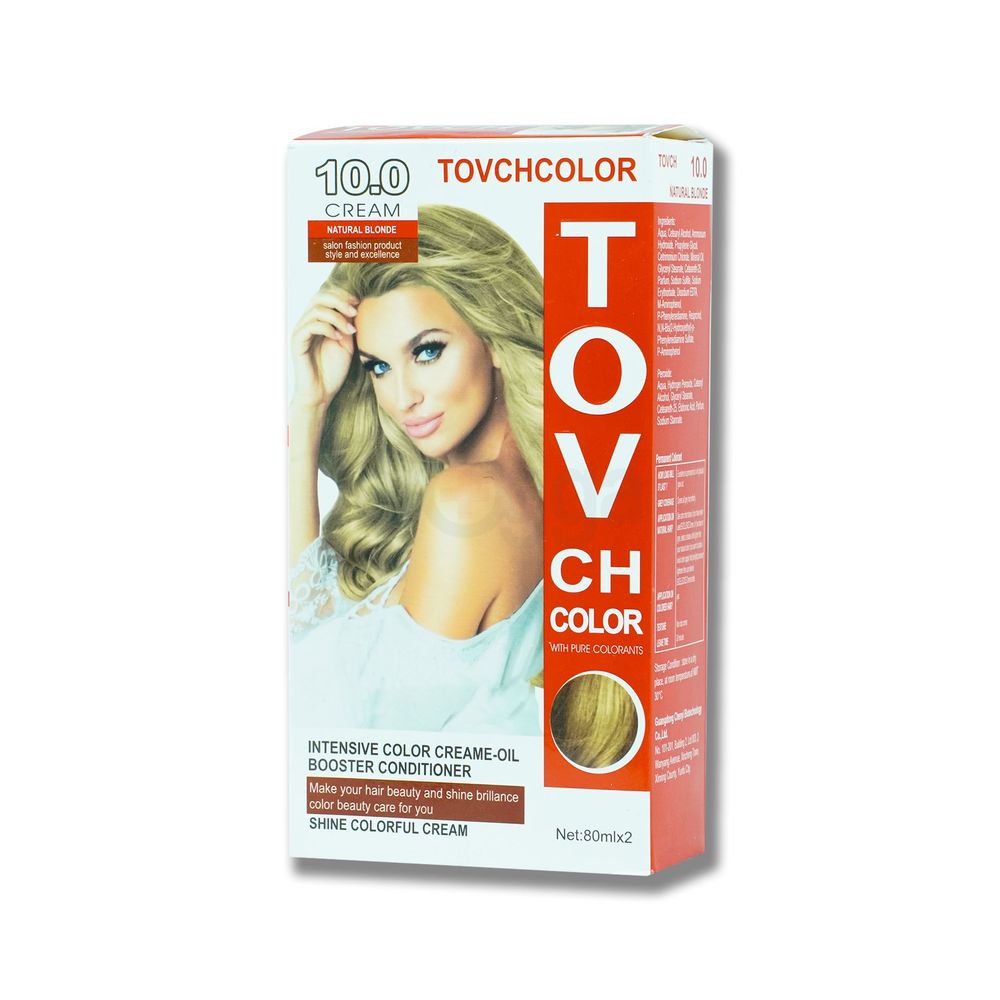 Tovchcolor Intensive Color Creme-Oil Booster Conditioner Shine Colorful Cream - 10.0 Natural Blonde  