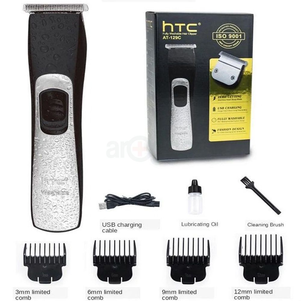 HTC AT-129C Full Washable Professional Hair Trimmer for Men  