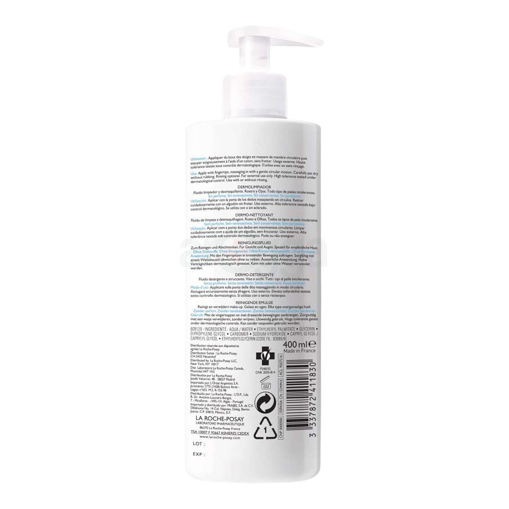 La Roche Posay Toleriane Dermo Cleanser for All Types of Intolerant Skin (Sensitive Skin)  