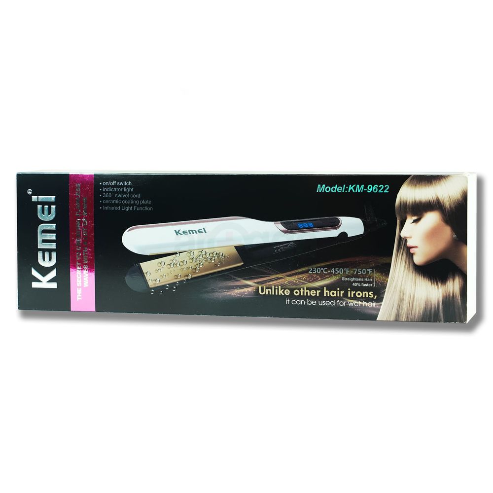 Kemei KM-9622 Hair Straightener Suitable for Short, Middle and Long Hair  