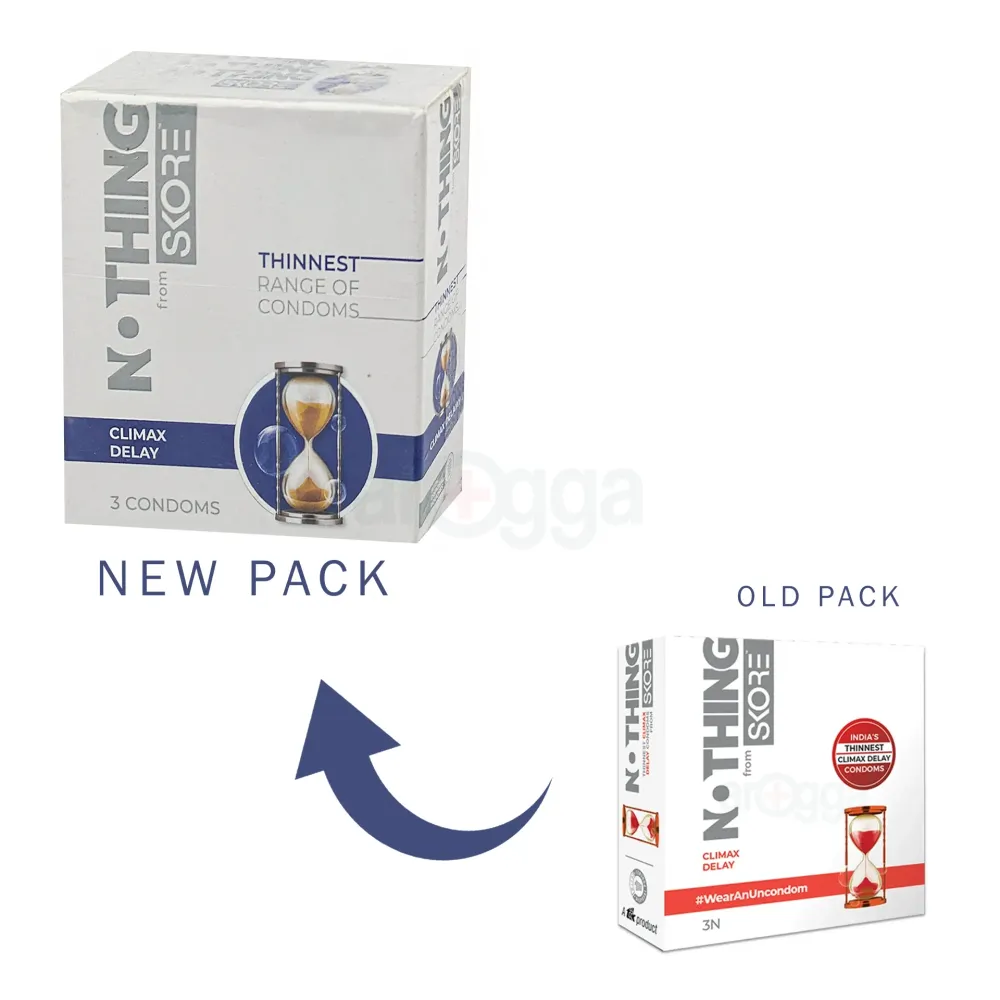 Skore Nothing Climax Delays Long Lasting Condom - 3Pcs Pack(India)  