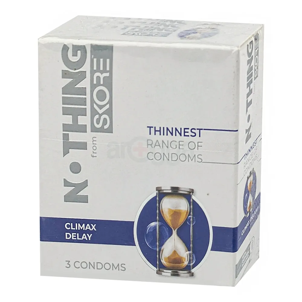 Skore Nothing Climax Delays Long Lasting Condom - 3Pcs Pack(India)  