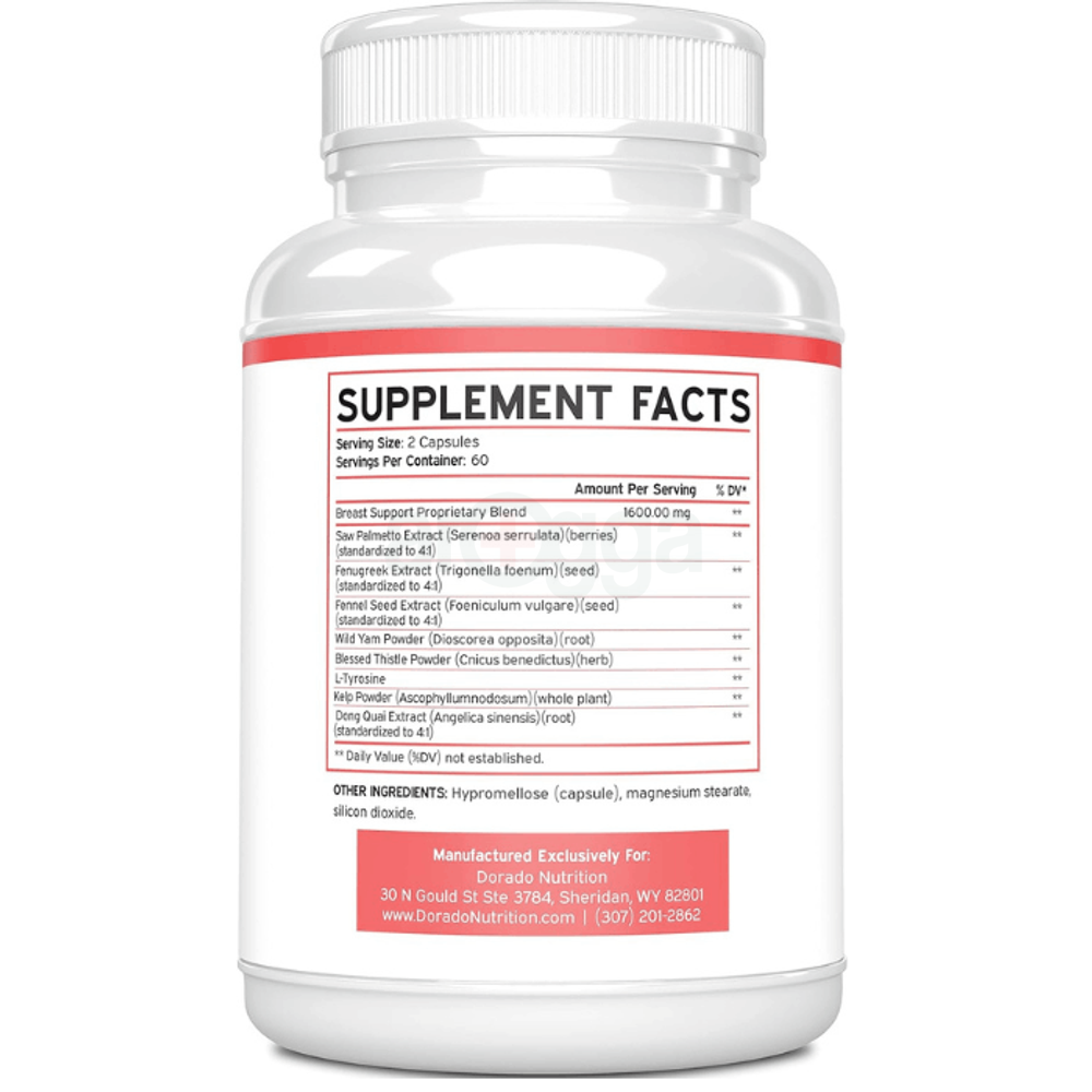 Dorado Nutrition Perkmax (Breast Support Pills For Women) (120 Count) - Boob & Bust Support Supplement  