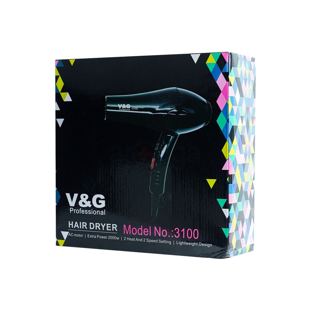 V&G Professional Hair Dryer 2000W - Model No 3100  