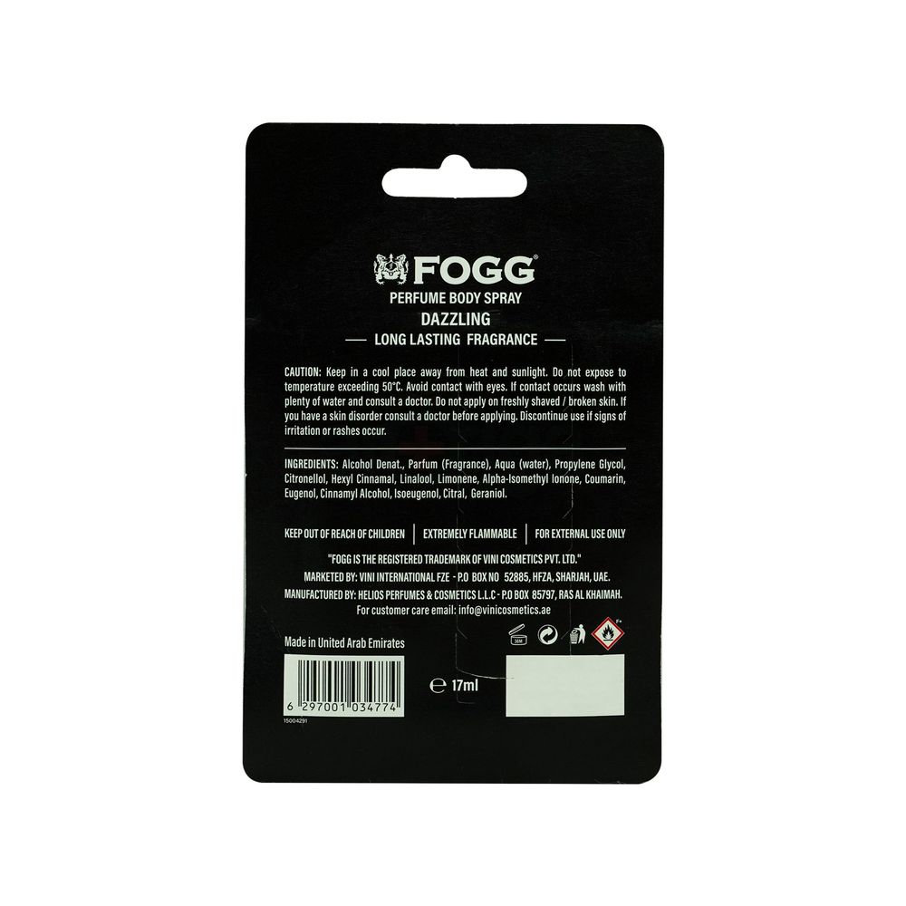 Fogg Inspiration Pocket Perfume Dazzling 17ml  