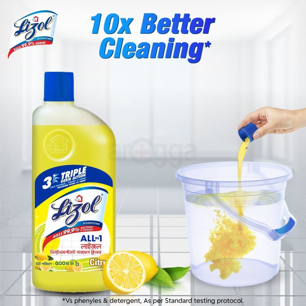 Lizol Disinfectant Surface Cleaner Citrus 500ml  