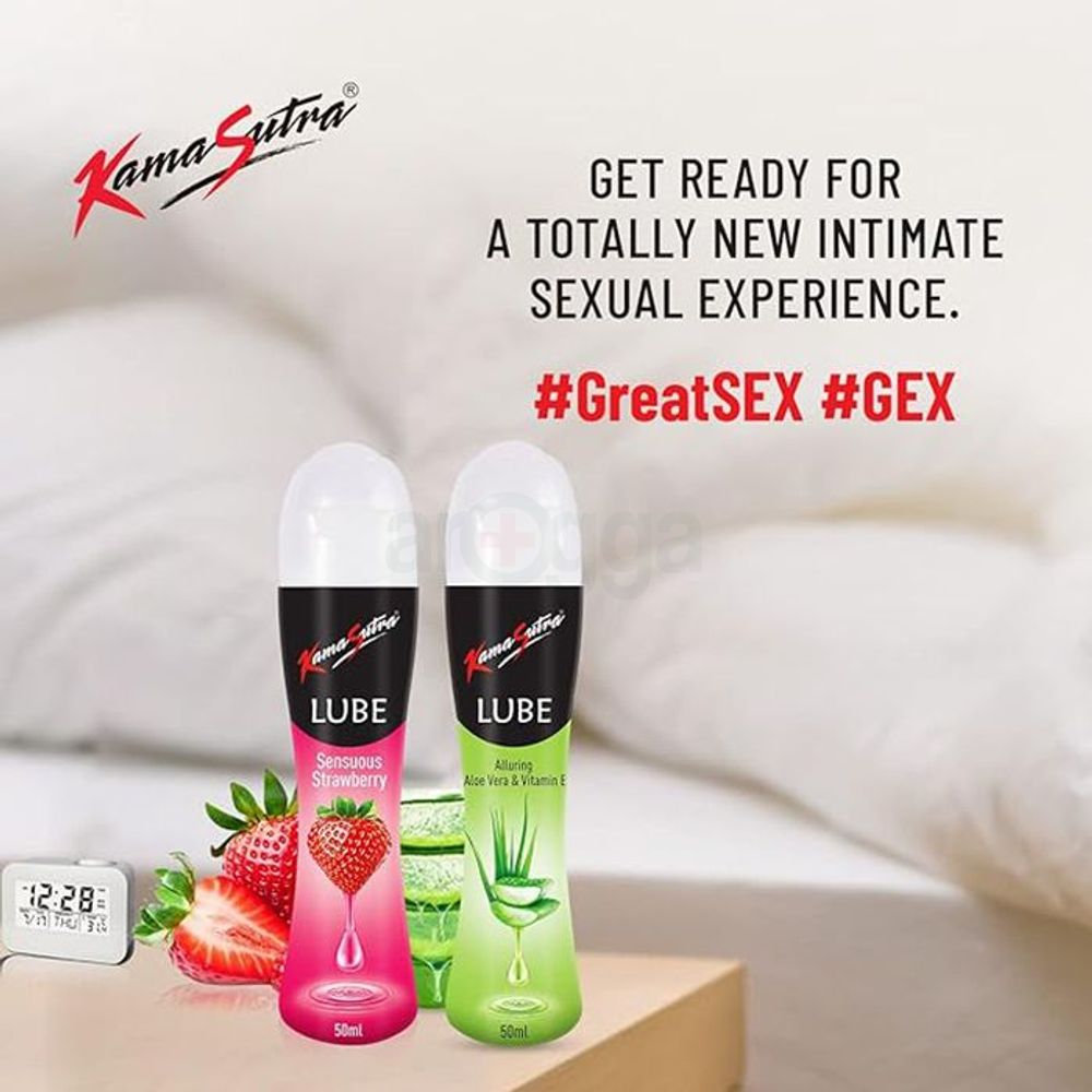 KamaSutra Lube Strawberry Personal Lubricant Gel for Men & Women - 50ml  