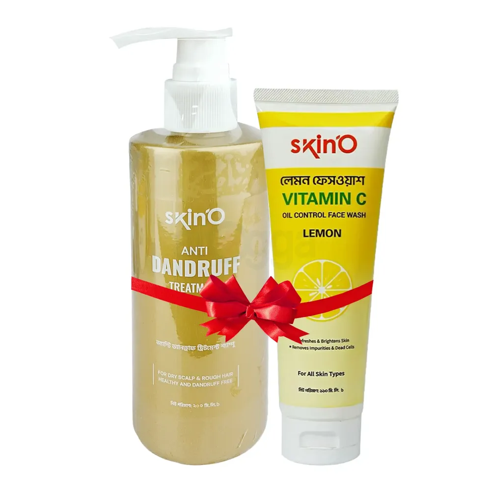 SkinO Vitamin C Oil Control Facewash (Lemon) 110ml and  Anti Dandruff Treatment Shampoo 200ml  