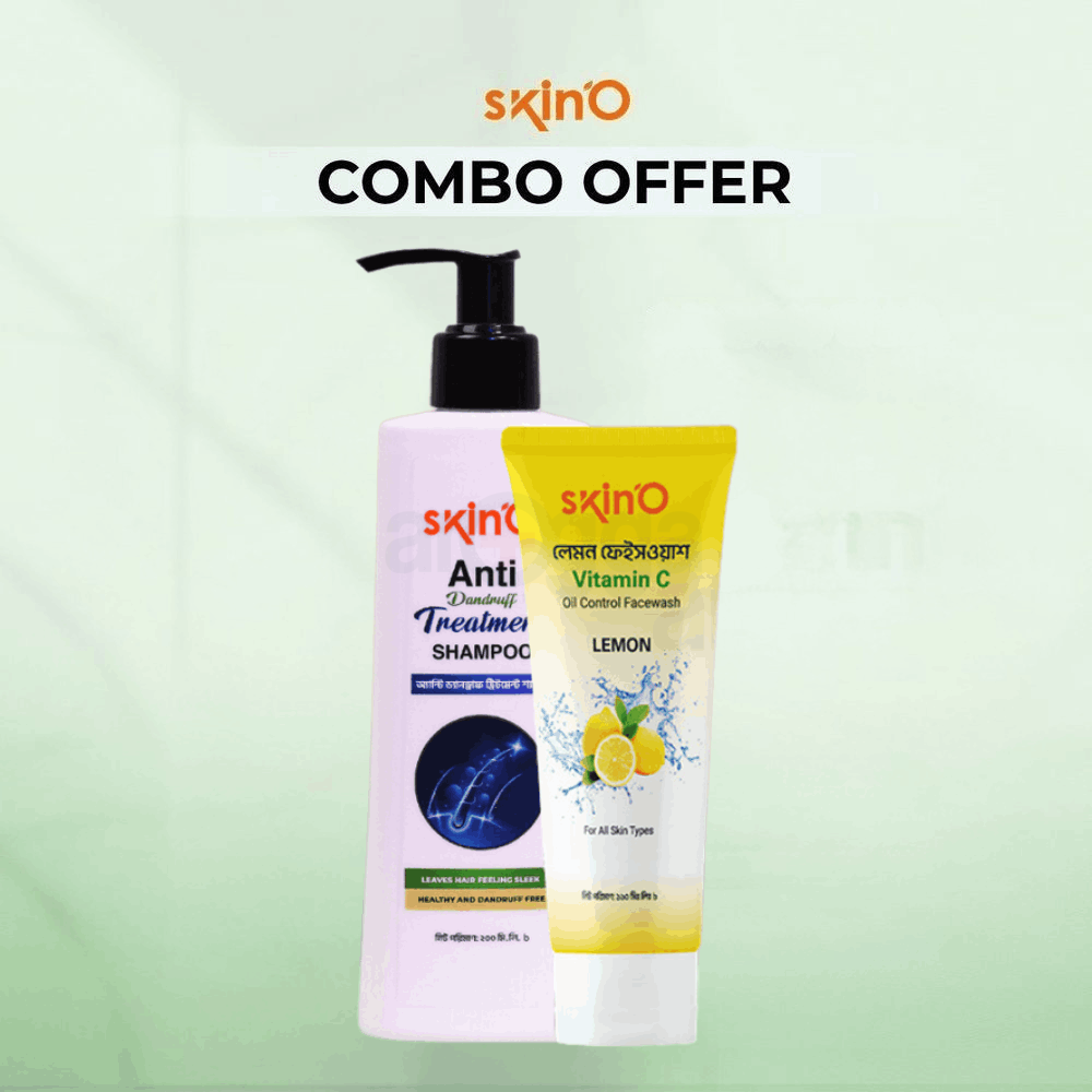 SkinO Vitamin C Oil Control Facewash (Lemon) 110ml and  Anti Dandruff Treatment Shampoo 200ml  