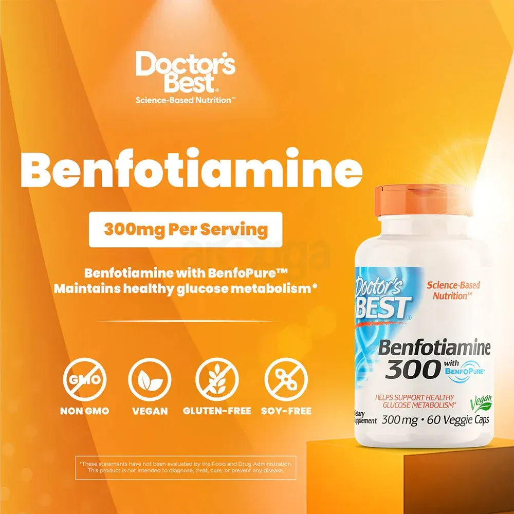 Doctor's Best Benfotiamine 300 mg 60 Veg Capsules  