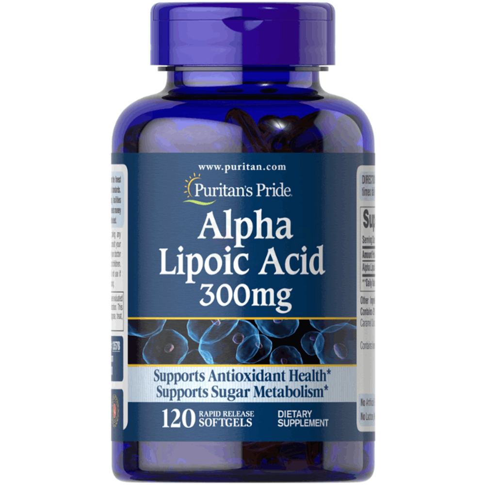 Puritans Pride Alpha Lipoic Acid 300mg 120softgels  