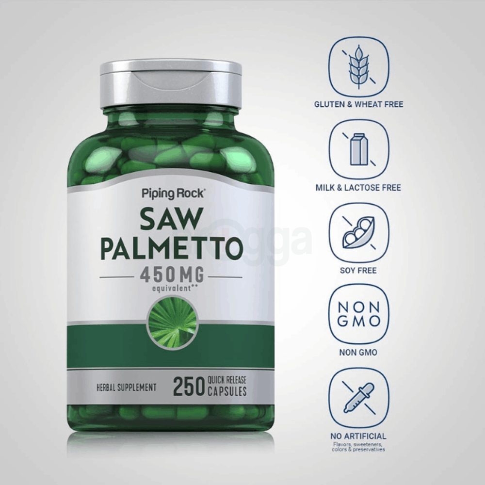 Piping Rock Saw Palmetto 450mg | 250 Capsules  