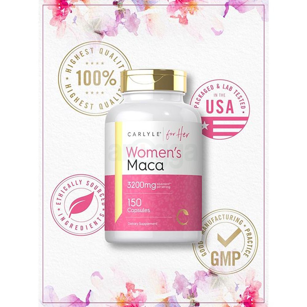 Carlyle Maca Root Capsules for Women 3200mg 150 Capsules  
