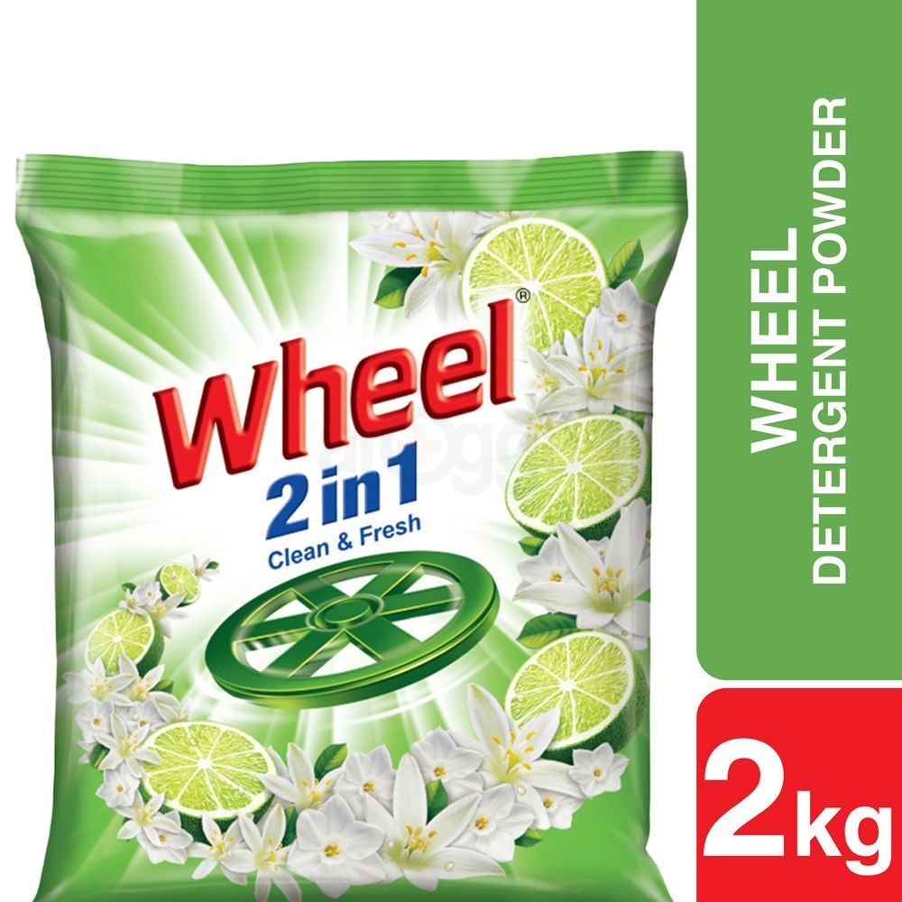 Wheel Washing 2in1 Clean & Fresh Detergent Powder 2Kg  