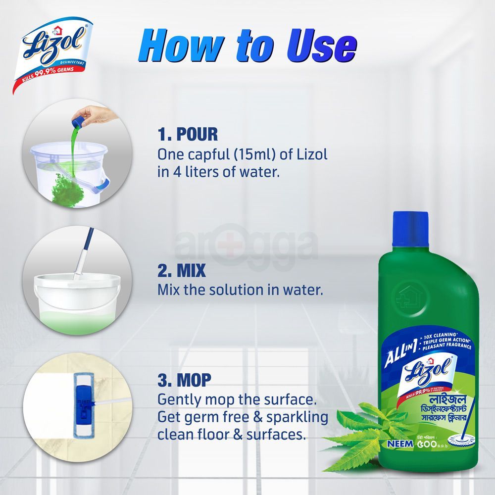 Lizol Neem Disinfectant Surface Cleaner 1L  