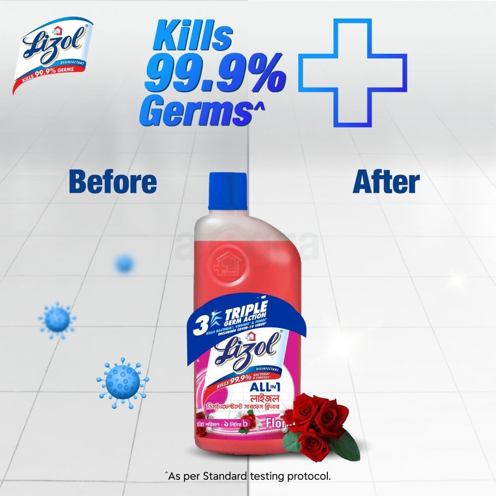 Lizol Floral Disinfectant Surface Cleaner 1 L  