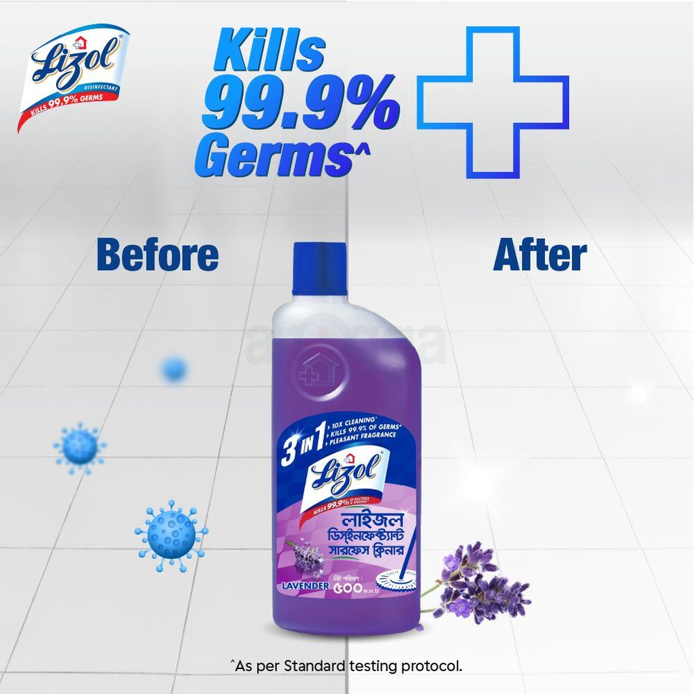 Lizol Lavender Disinfectant Surface Cleaner 500ml  