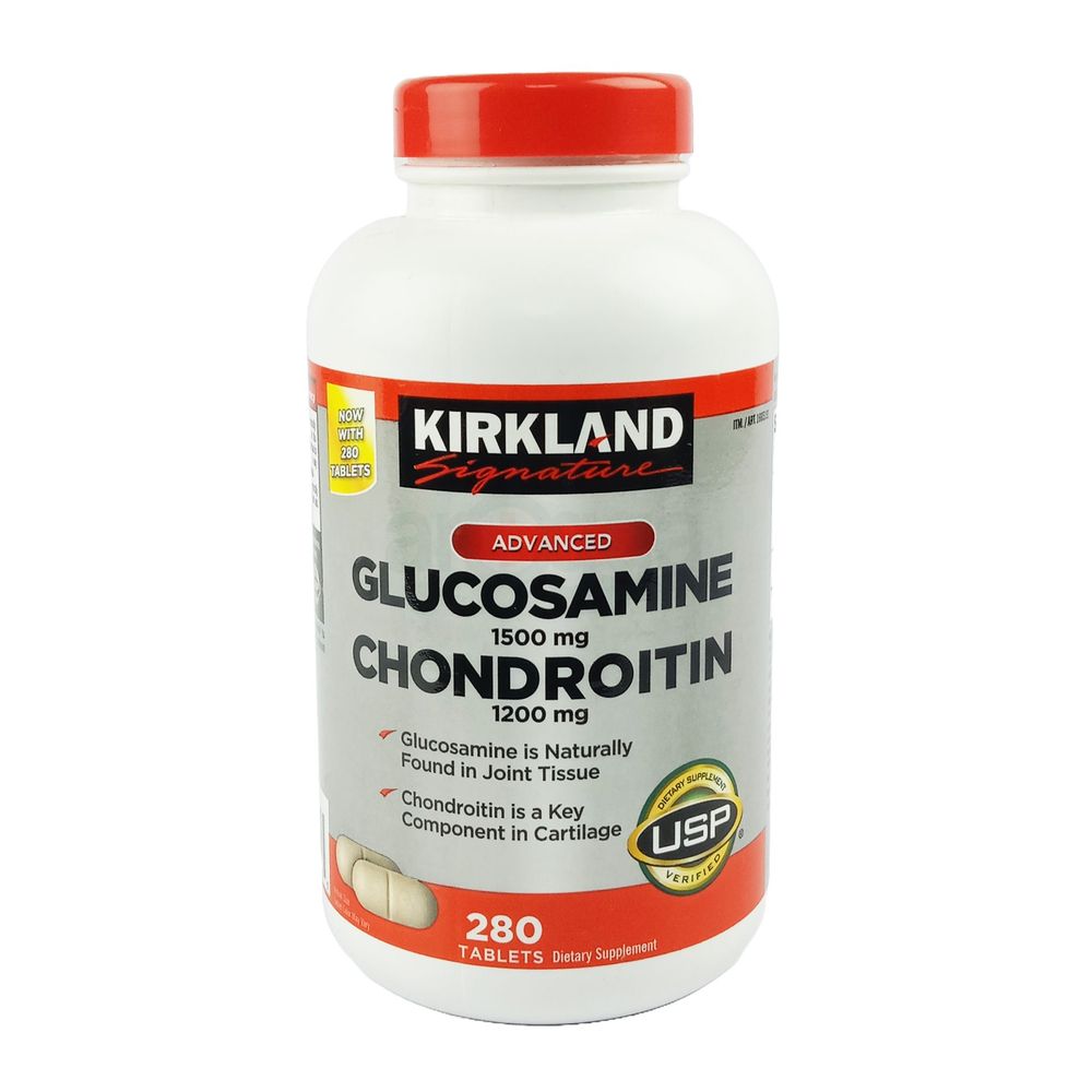 Kirkland Signature Glucosamine 1500mg Chondroitin 1200mg (280)Tablets  