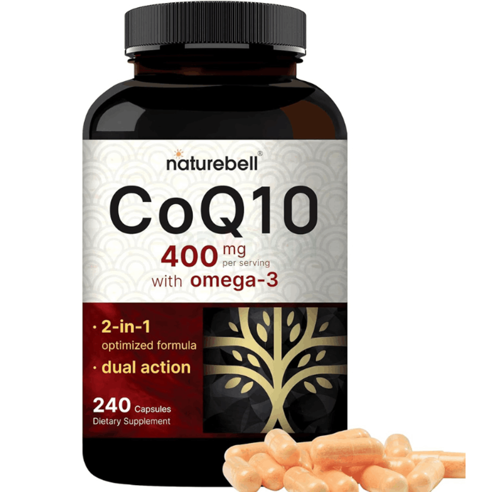 Naturebell CoQ10 400mg with Omega 3 Fatty Acids, 240 Capsules  