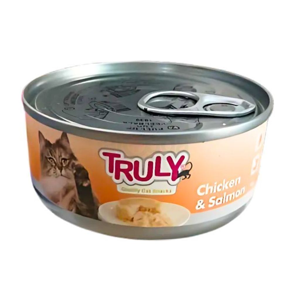 Truly Cat Food Can Chicken and Salmon 95gm  