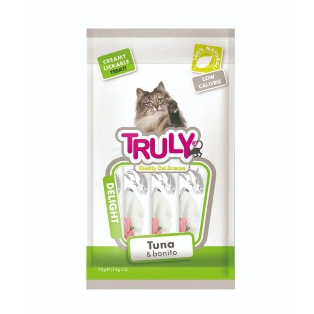 Truly Cat Treat Tuna and Bonito Creamy 5 pieces 70g (14g X 5)
  