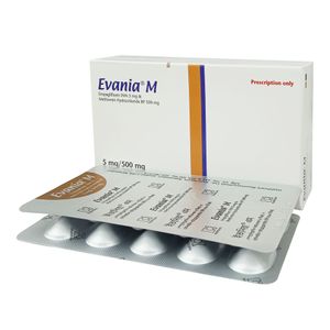 Evania M 500 5mg+500mg  tablet