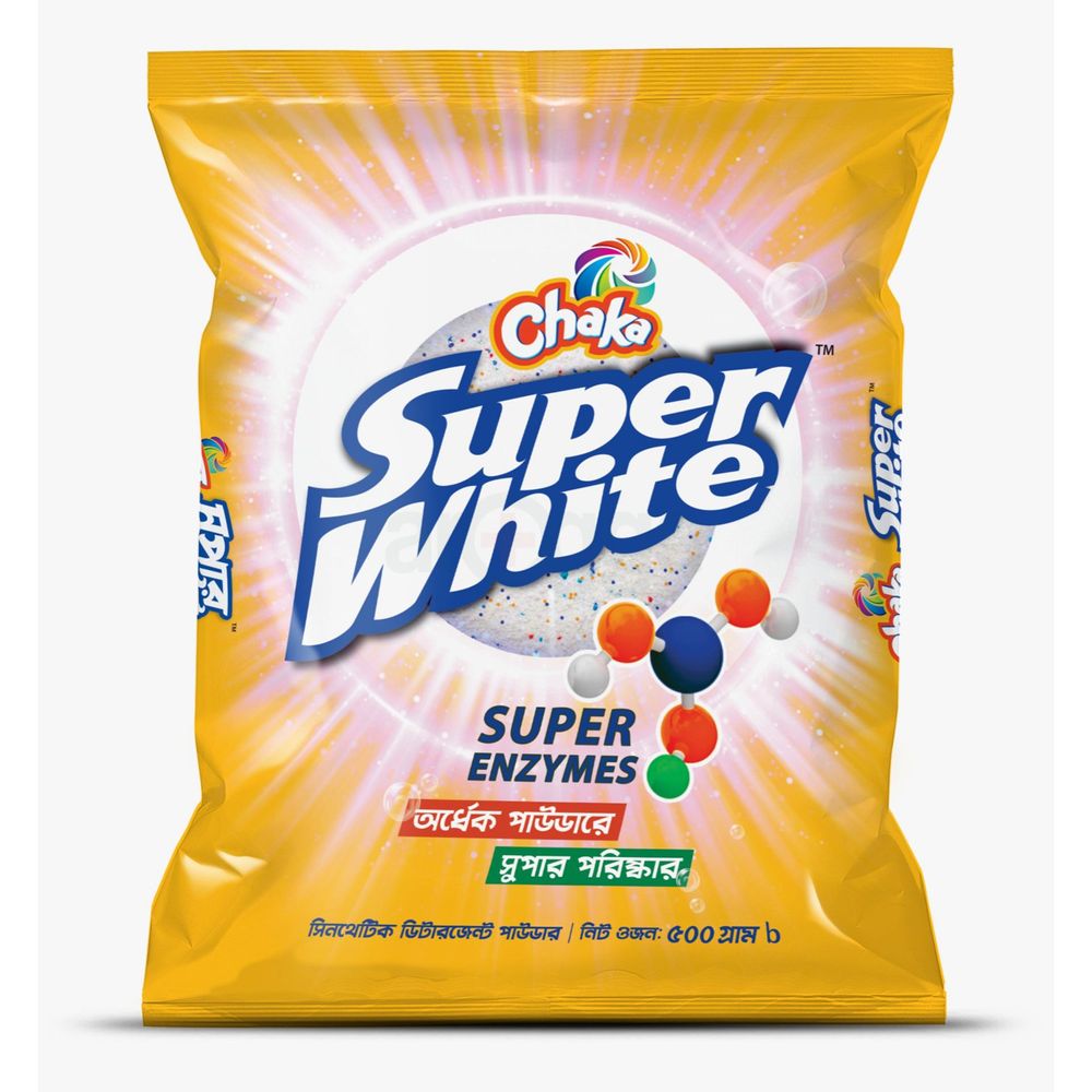 Chaka Super White Premium Detergent Powder 500g  