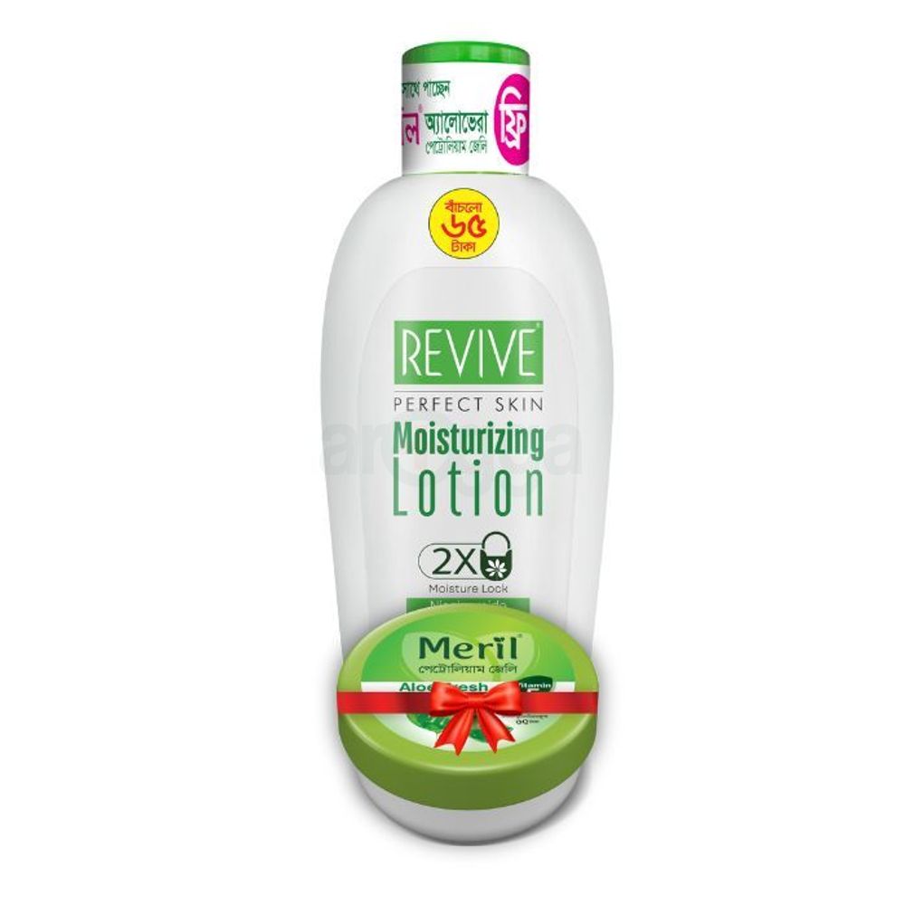 Revive Moisturizing Lotion - 300 ml (Buy 1 & Get 1 Meril Petroleum Jelly Aloe Fresh 50ml FREE)  