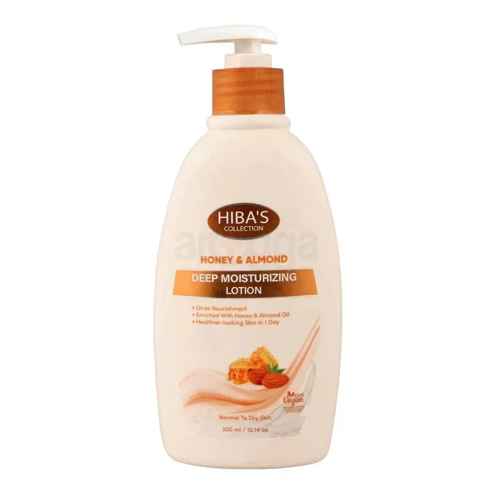 Hiba's Collection Honey & Almond Deep Moisturizing Lotion for Normal to Dry Skin  