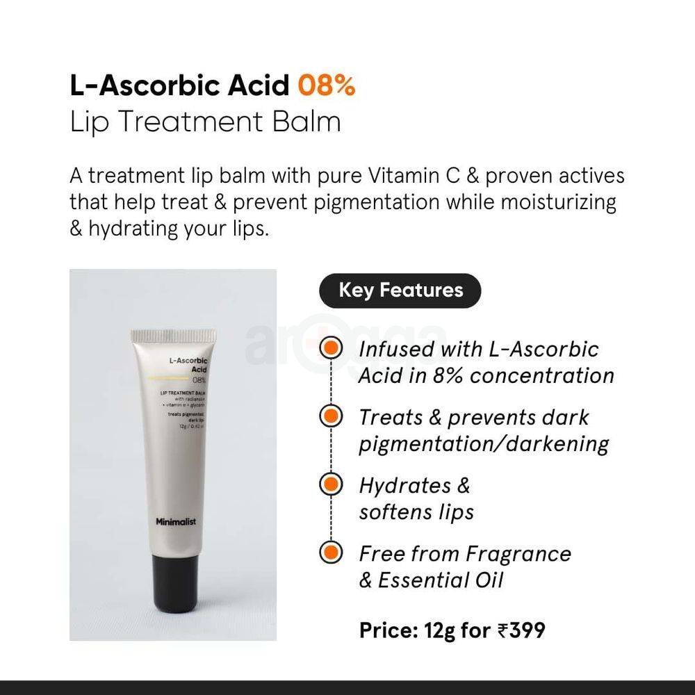 Minimalist L-Ascorbic Acid 8% Lip Treatment Balm  
