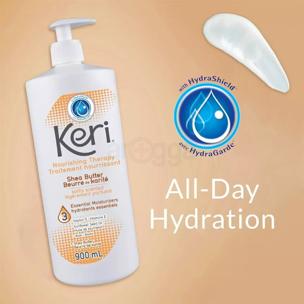 Keri Nourishing Therapy Shea Butter Softly Scented with 3 essential Moisturizers  
