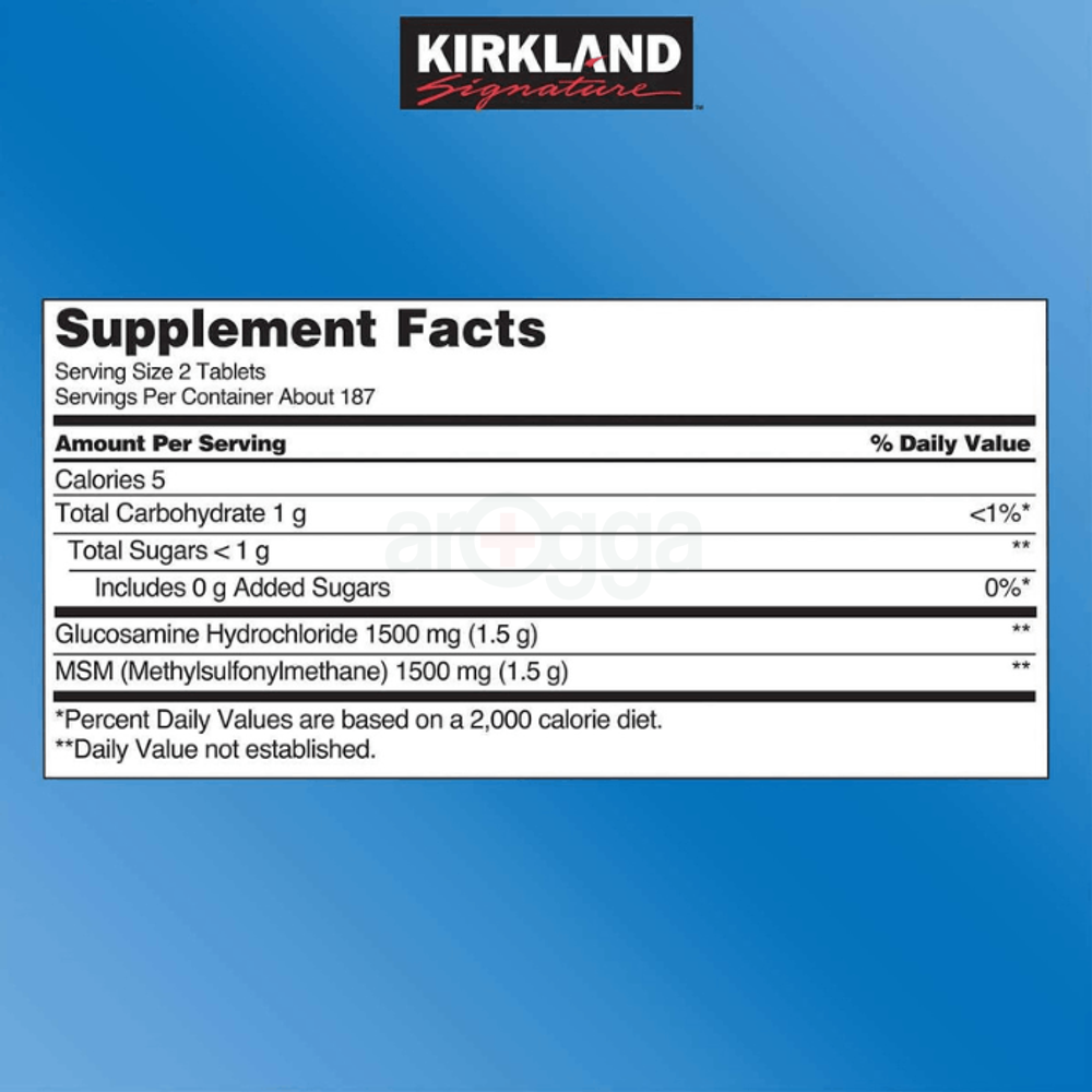 Kirkland Signature Glucosamine with MSM, 375 Tablets   