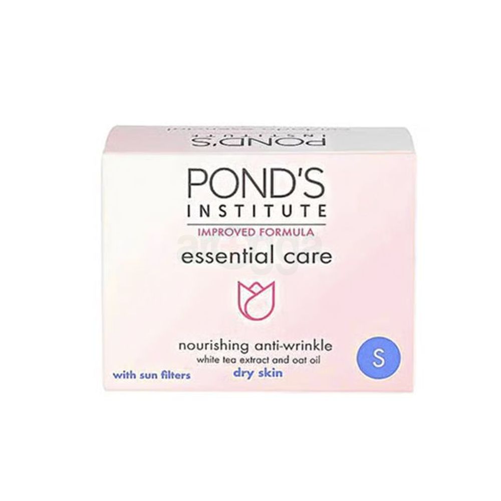 Pond's Essential Care Nourishing Anti Wrinkle S Cream with White Tea & Oat Oil for Dry Skin  