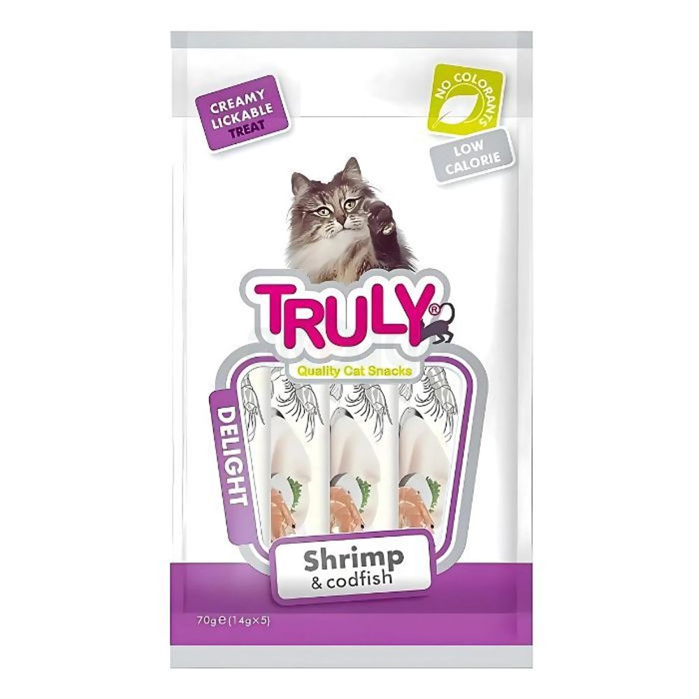 Truly Cat Treat Shrimp and Codfish 5 Pieces 70g  (14g X 5)
  