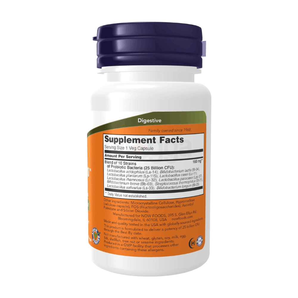 NOW Foods, Probiotic-10, 25 Billion, 50 Veg Capsules  