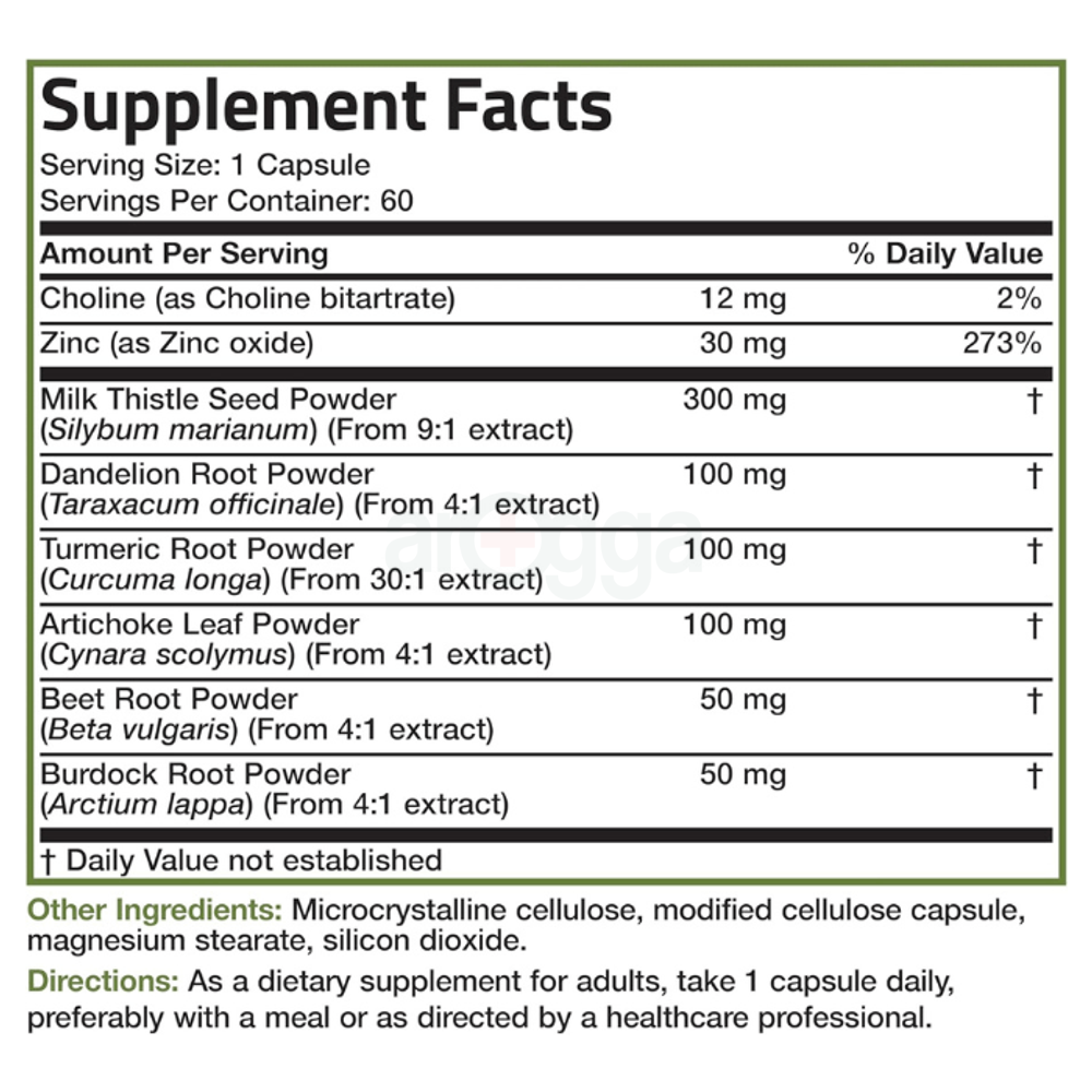 Bronson Liver Detox Advanced Detox & Cleansing Formula Supports 60 Caps  