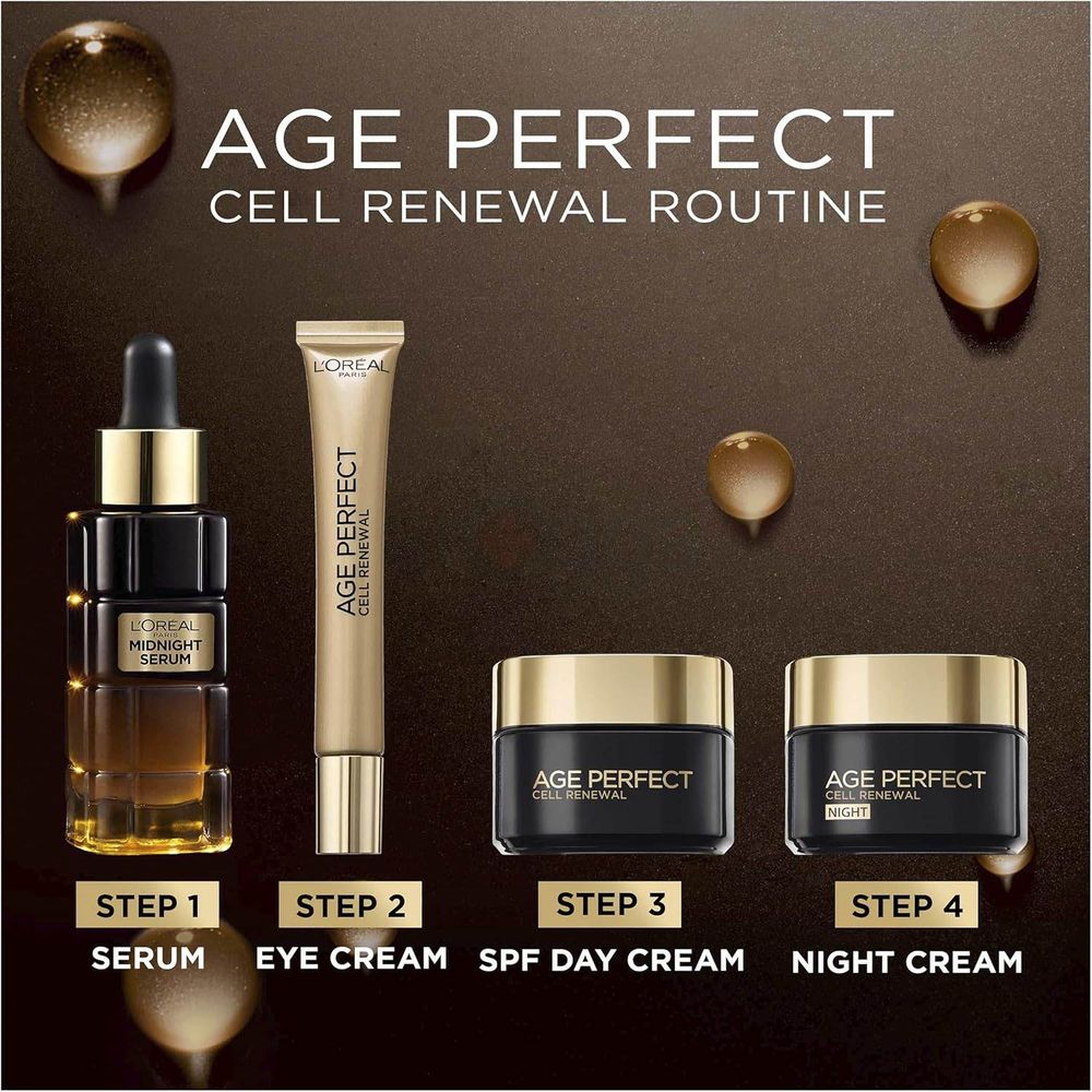Loreal Paris Age Perfect Cell Renewal Midnight Face Serum With Antioxidants 30ml  