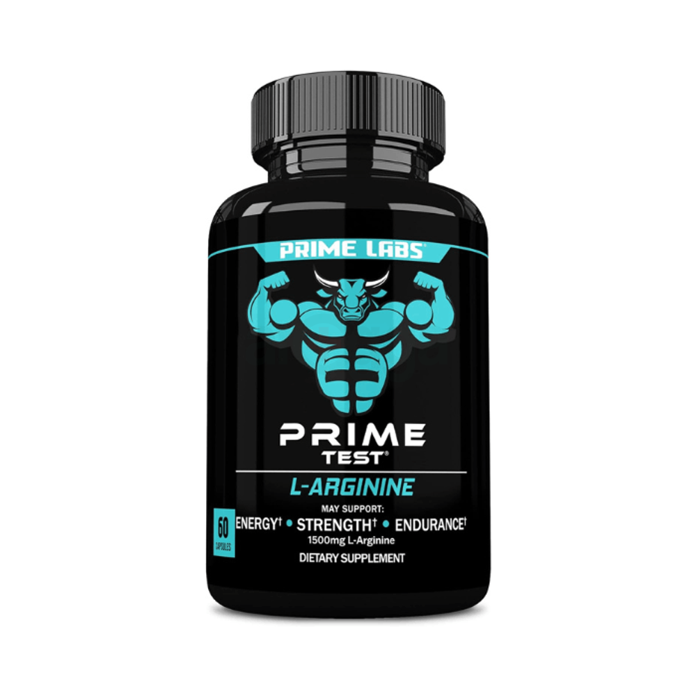 Prime Labs L Arginine Nitric Oxide - with L-Arginine 1500mg 60 Capsules  