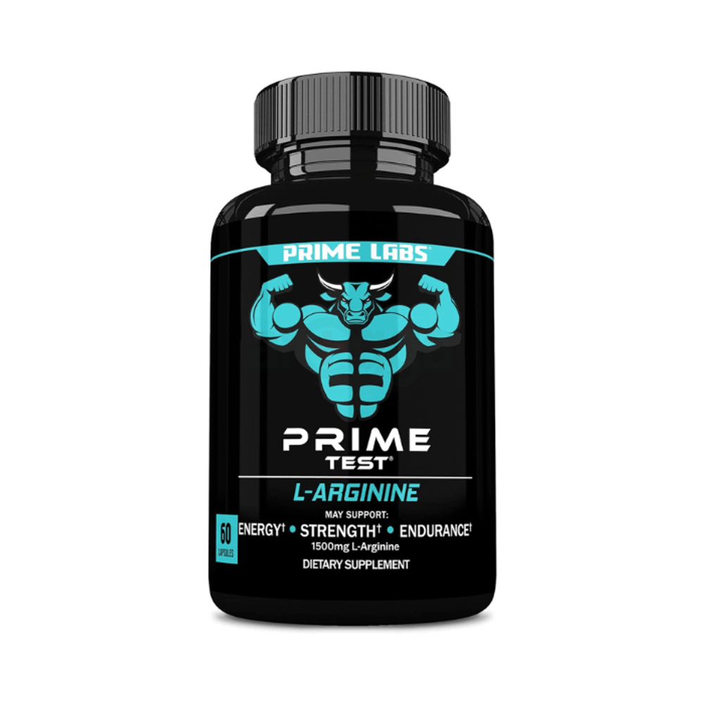 Prime Labs L Arginine Nitric Oxide with L-Arginine 1500mg 60 Capsules  