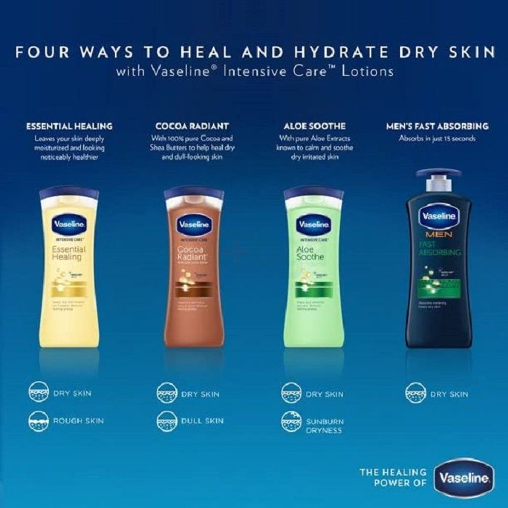 Vaseline Intensive Care Soothing Hydration Body Lotion with Triple Hydration Complex for Dry Skin 725ml  