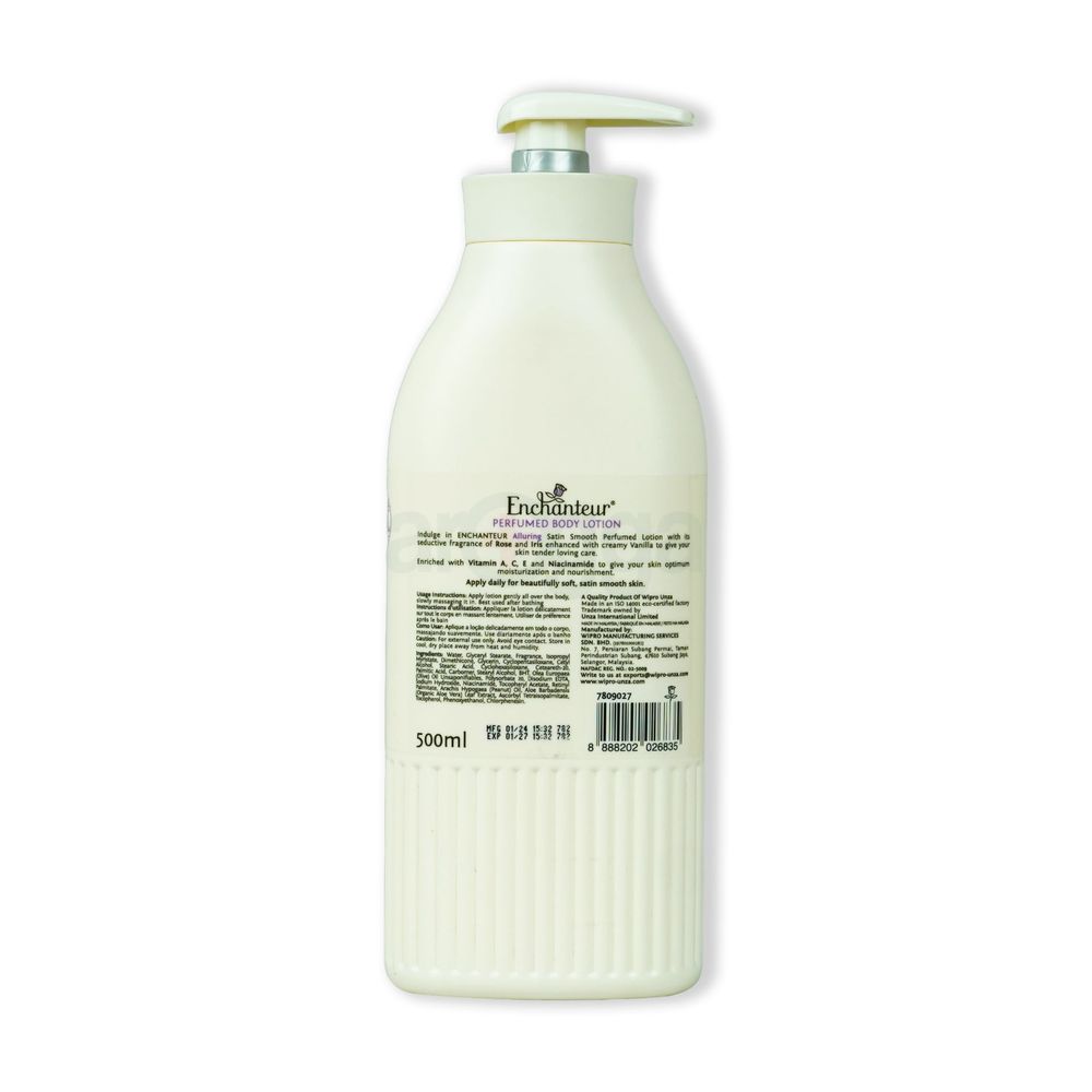 Enchanteur Alluring Satin Smooth Perfumed Lotion with Vitamin A, C, E & Niacinamide  