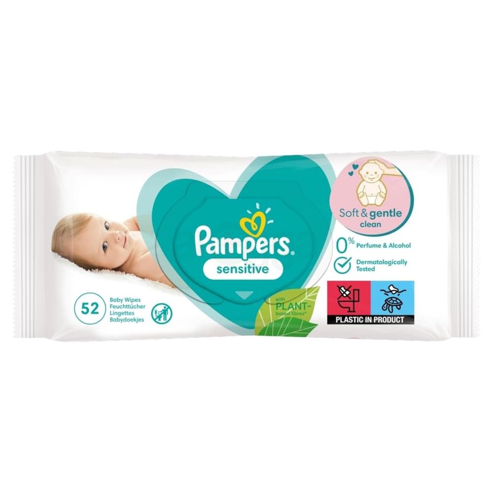 Pampers Sensitive Baby Wipes 52's pack  