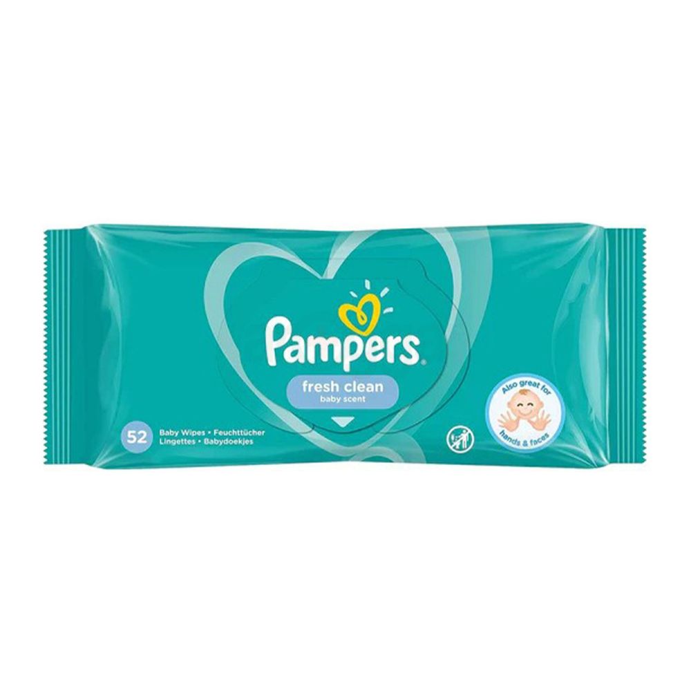 Pampers Fresh Clean Baby Wipes 52's Pack  