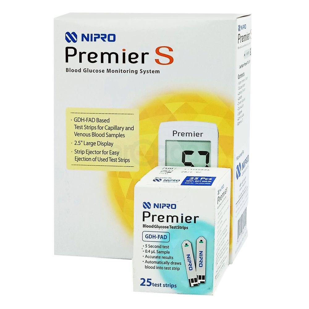 NIPRO Premier S Blood Glucose Monitoring System with 25's Strip  