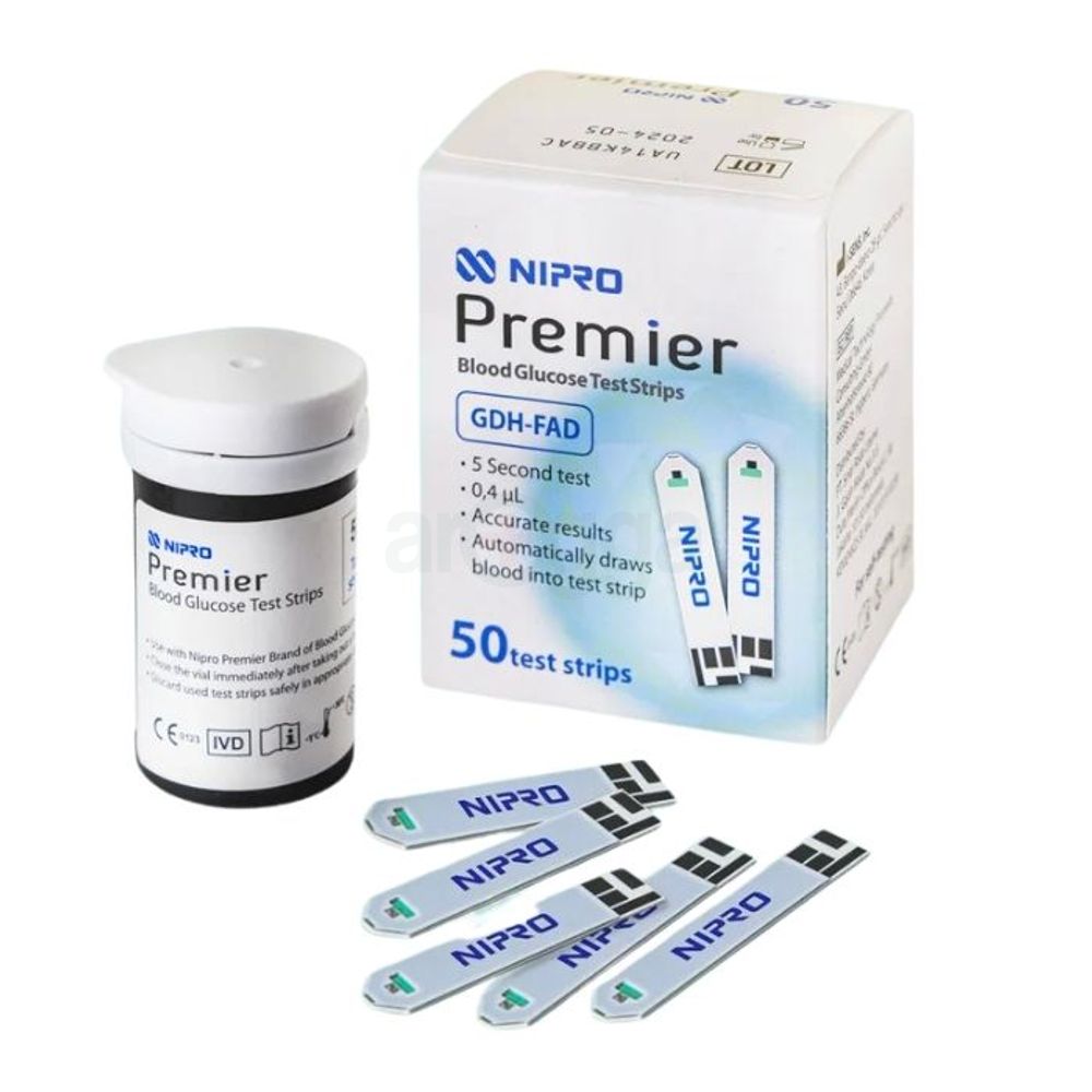 NIPRO Premier Blood Glucose Test Strips 50pcs  