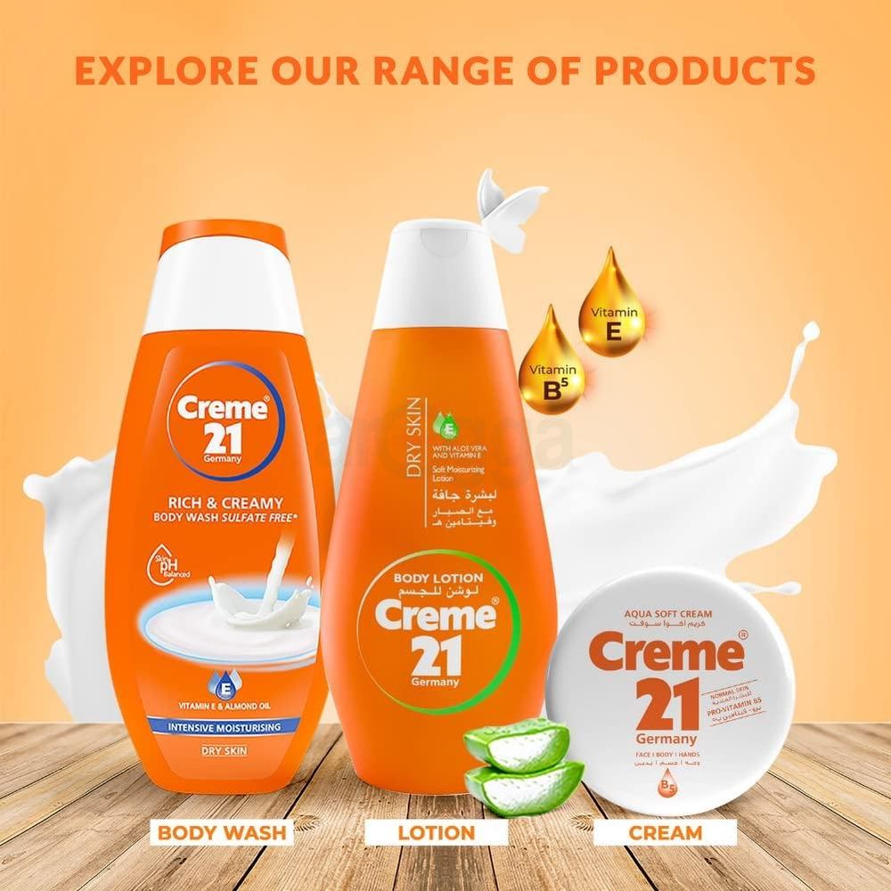 Creme 21 Soft Moisturising Body Lotion with Aloe Vera & Vitamin E for Dry Skin  
